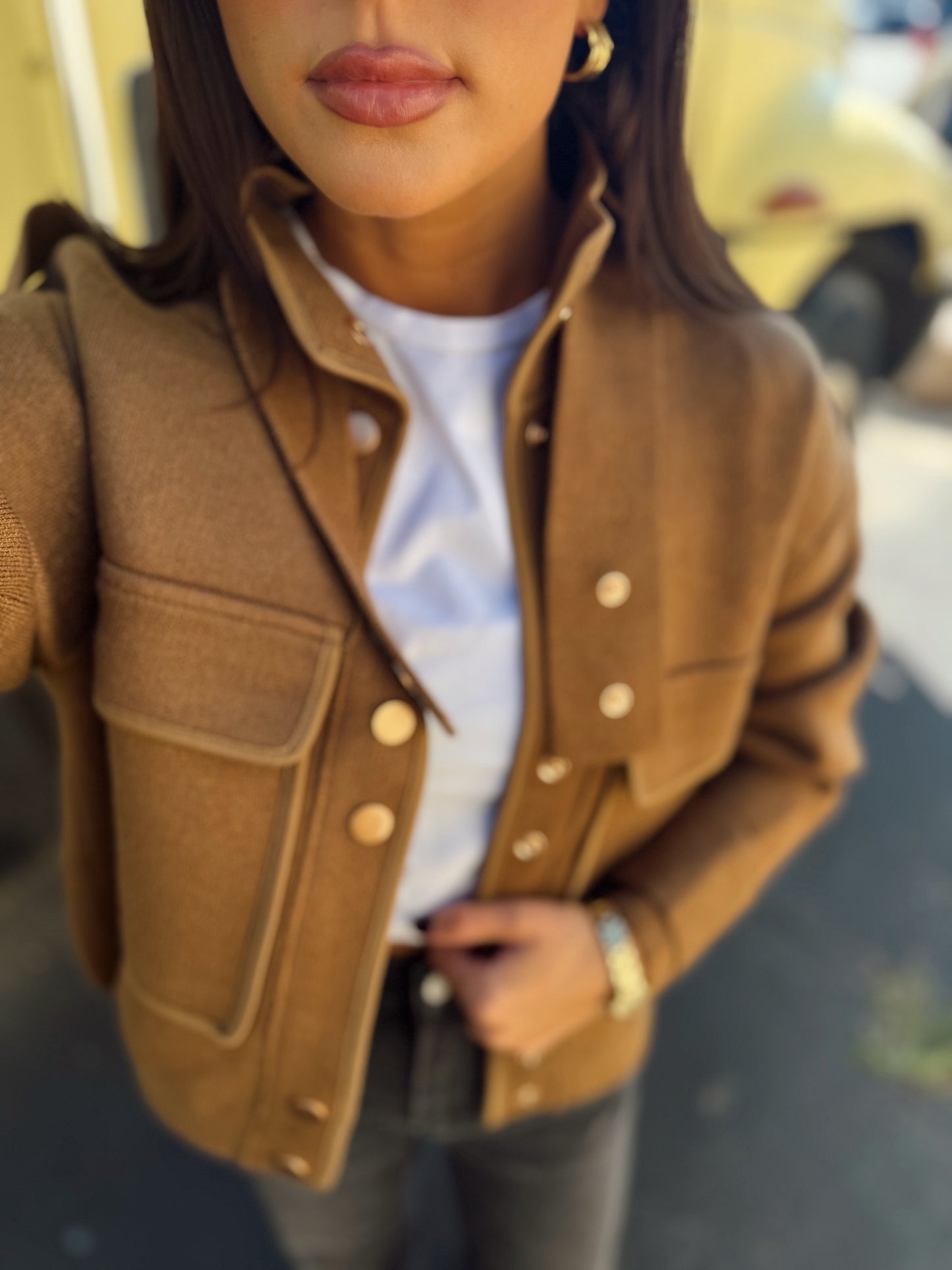 POCKET DETAIL KNIT JACKET