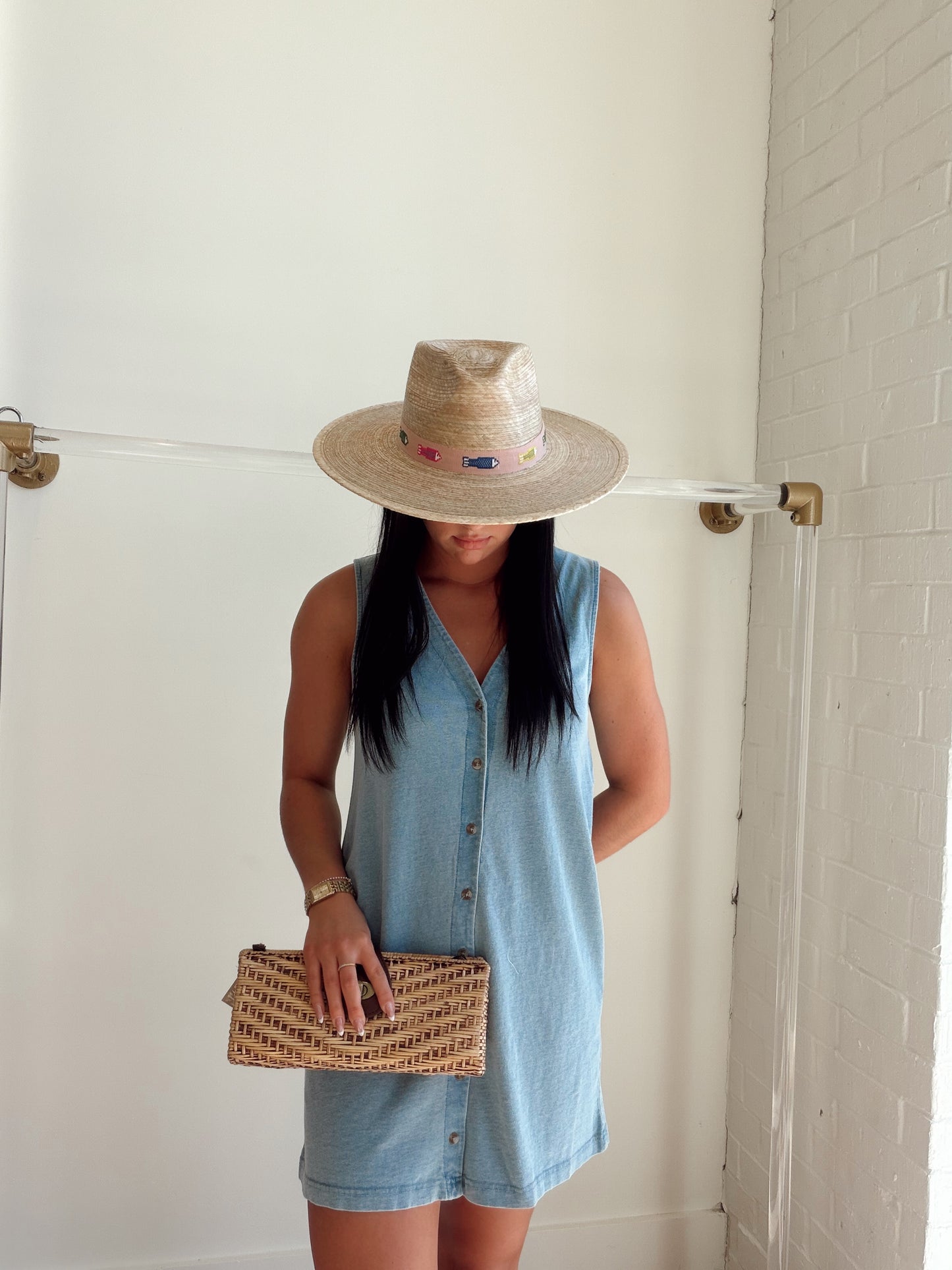SOLACE DENIM MINI DRESS