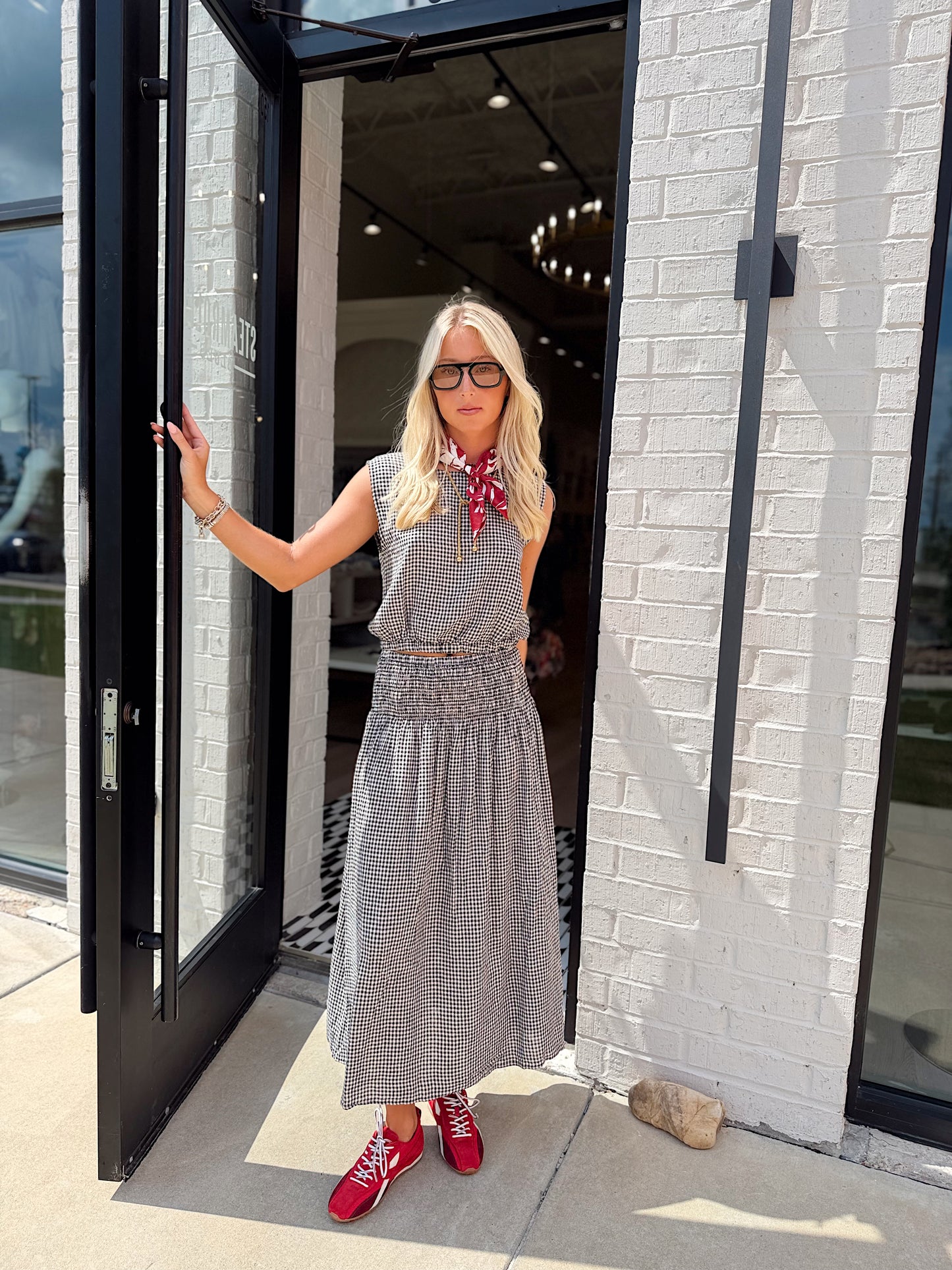 MERIT GINGHAM TOP