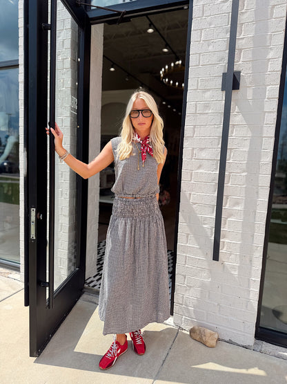 MERIT GINGHAM TOP