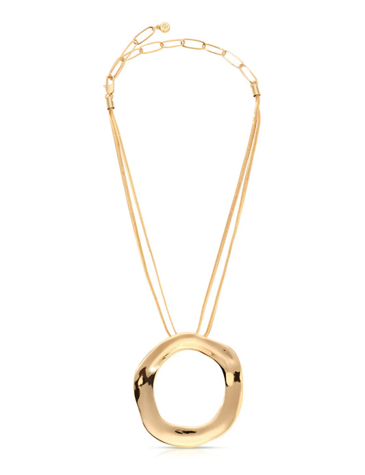 OPEN CIRCLE STATEMENT NECKLACE