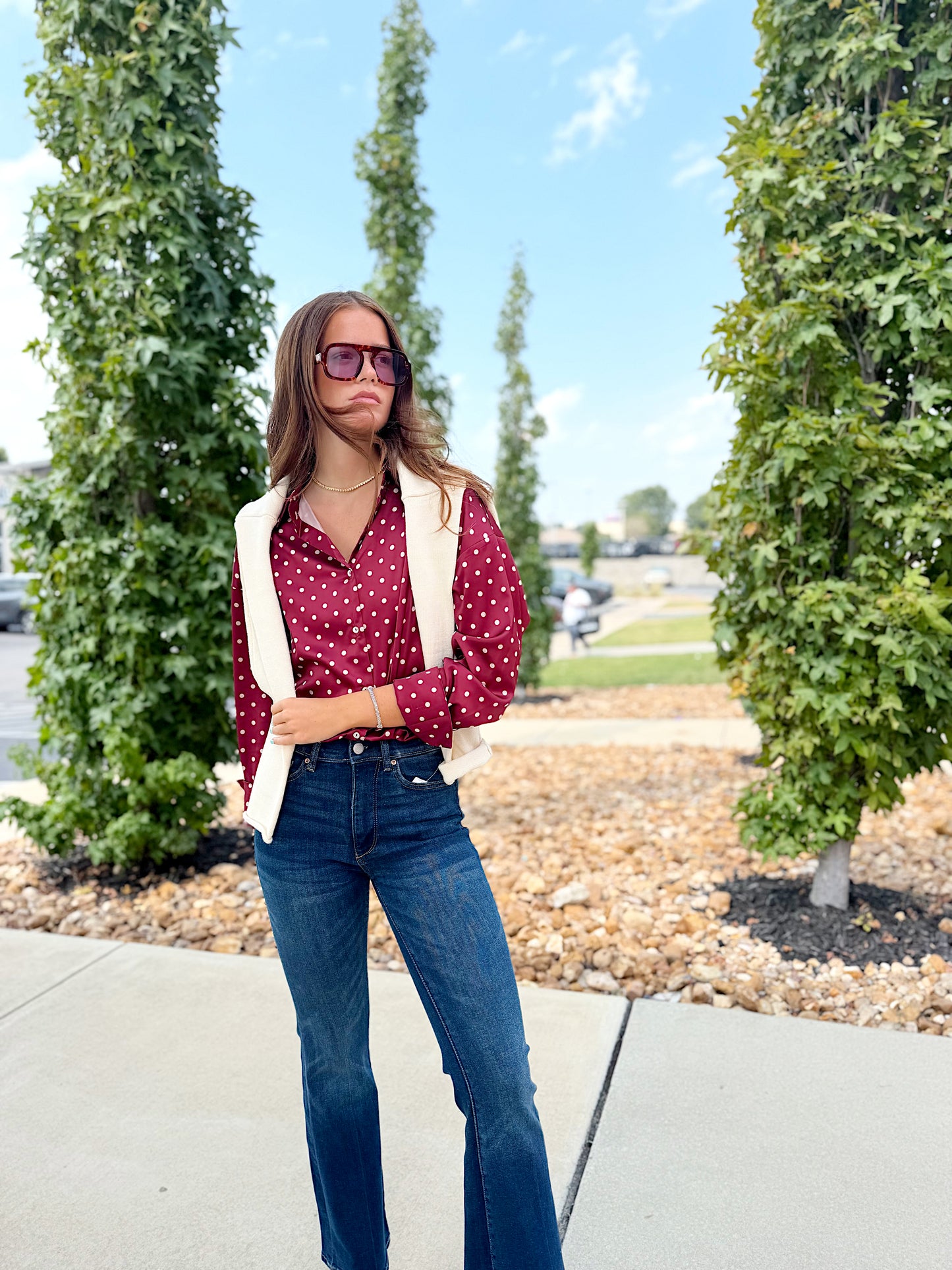 POLKA DOT BLOUSE