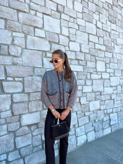 ORAL MIXED MARLED OVERSIZED SWEATER