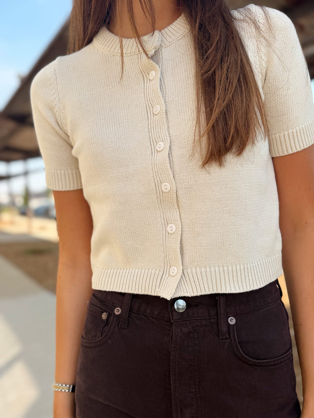 LEIA SHORT SLEEVE KNIT TOP