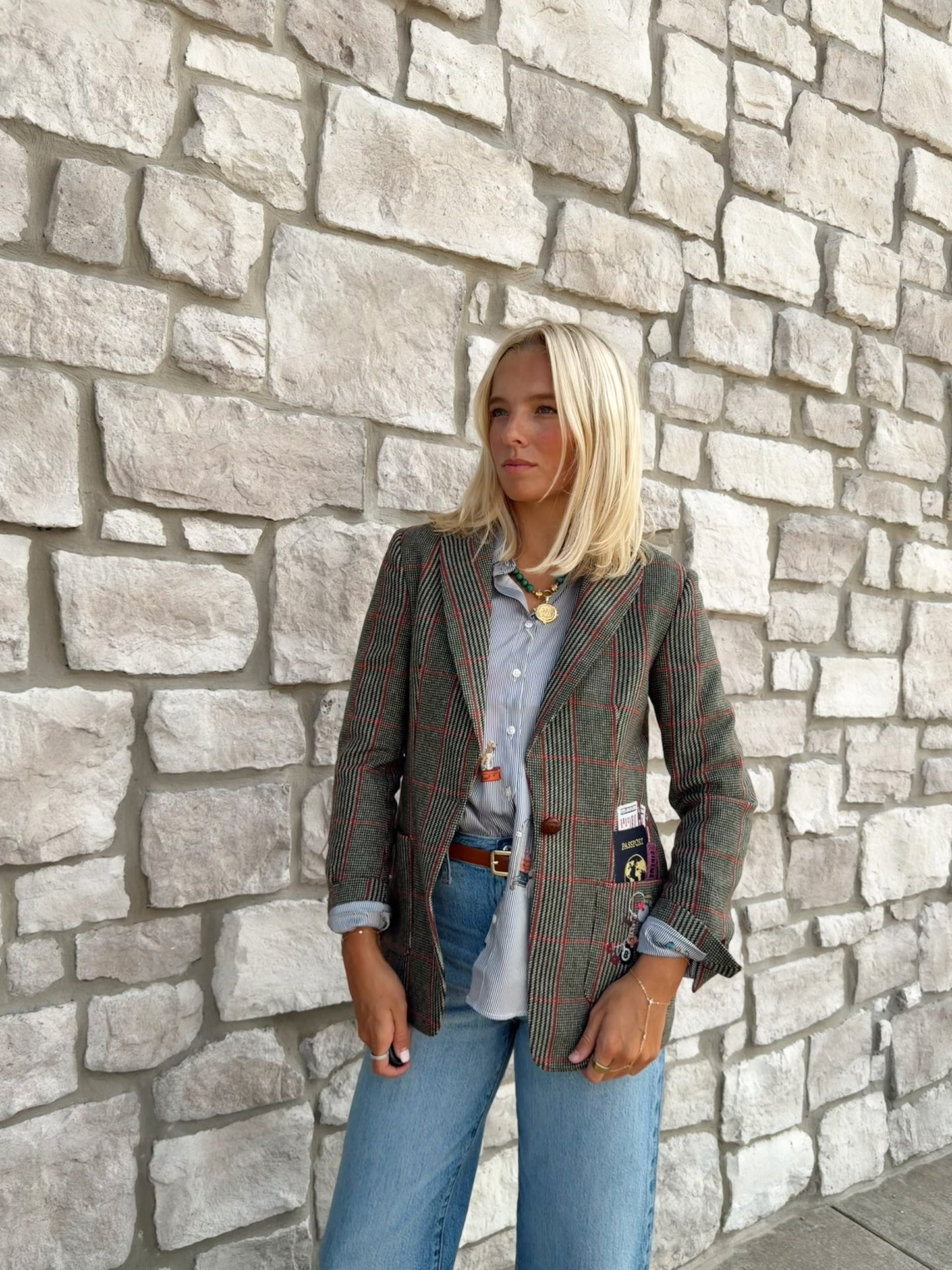 GREEN WELSH PLAID JACKET