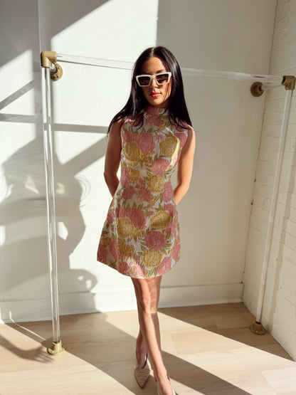 MOCKNECK SLEEVELESS MINI DRESS