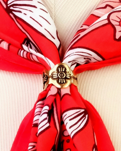 GLADYS BRASS BANDANA SLIDE RING