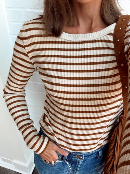 ARLET STRIPE THERMAL TOP