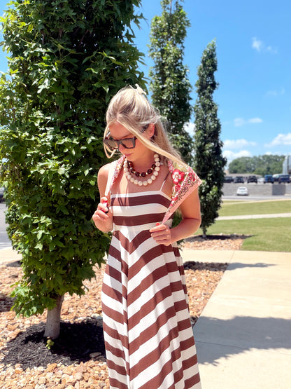 BRENDA MAXI STRIPE DRESS