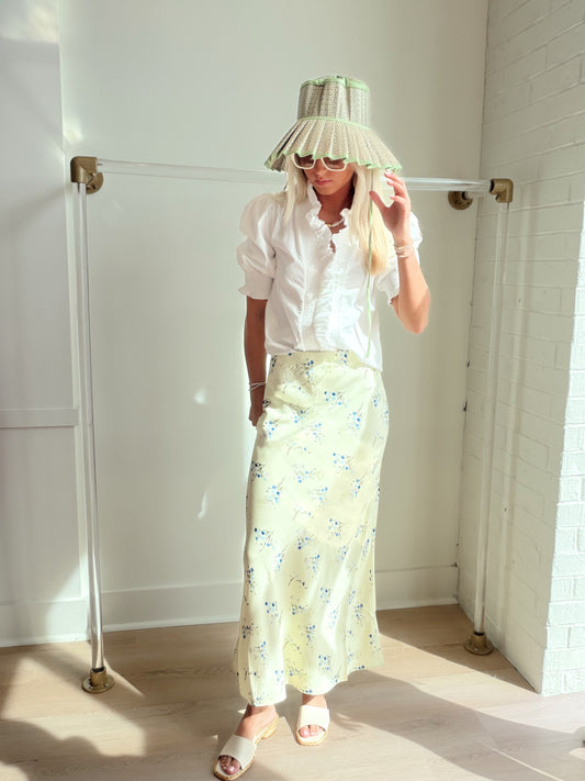 HARPER FLEUR BIAS MIDI SKIRT