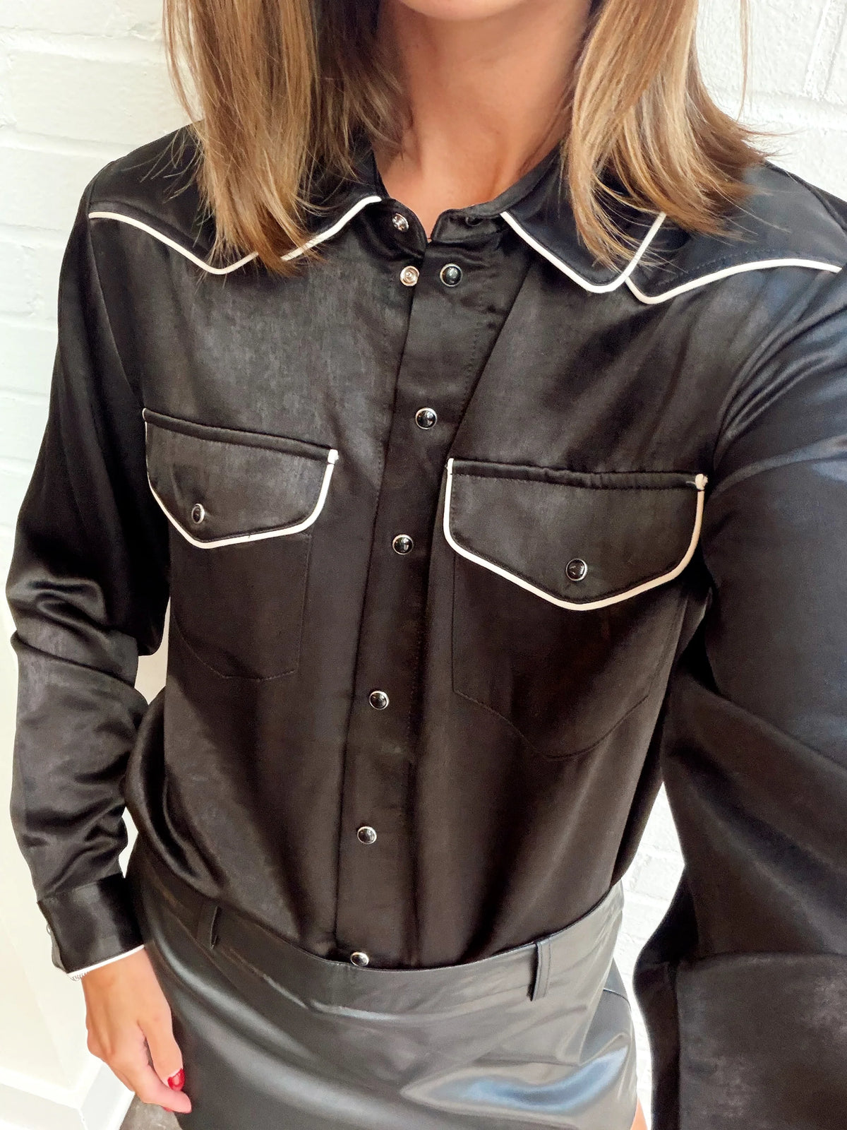 KEILA SILKY WESTERN SHIRT