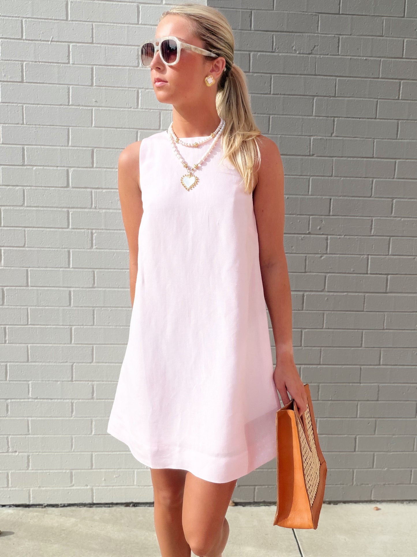 COOPER LINEN SLEEVELESS MINI DRESS
