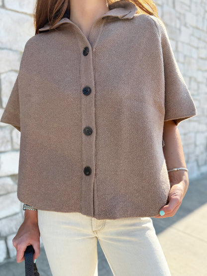 MOCKNECK KNIT PONCHO