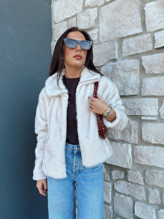 AMETHYST FAUX FUR JACKET