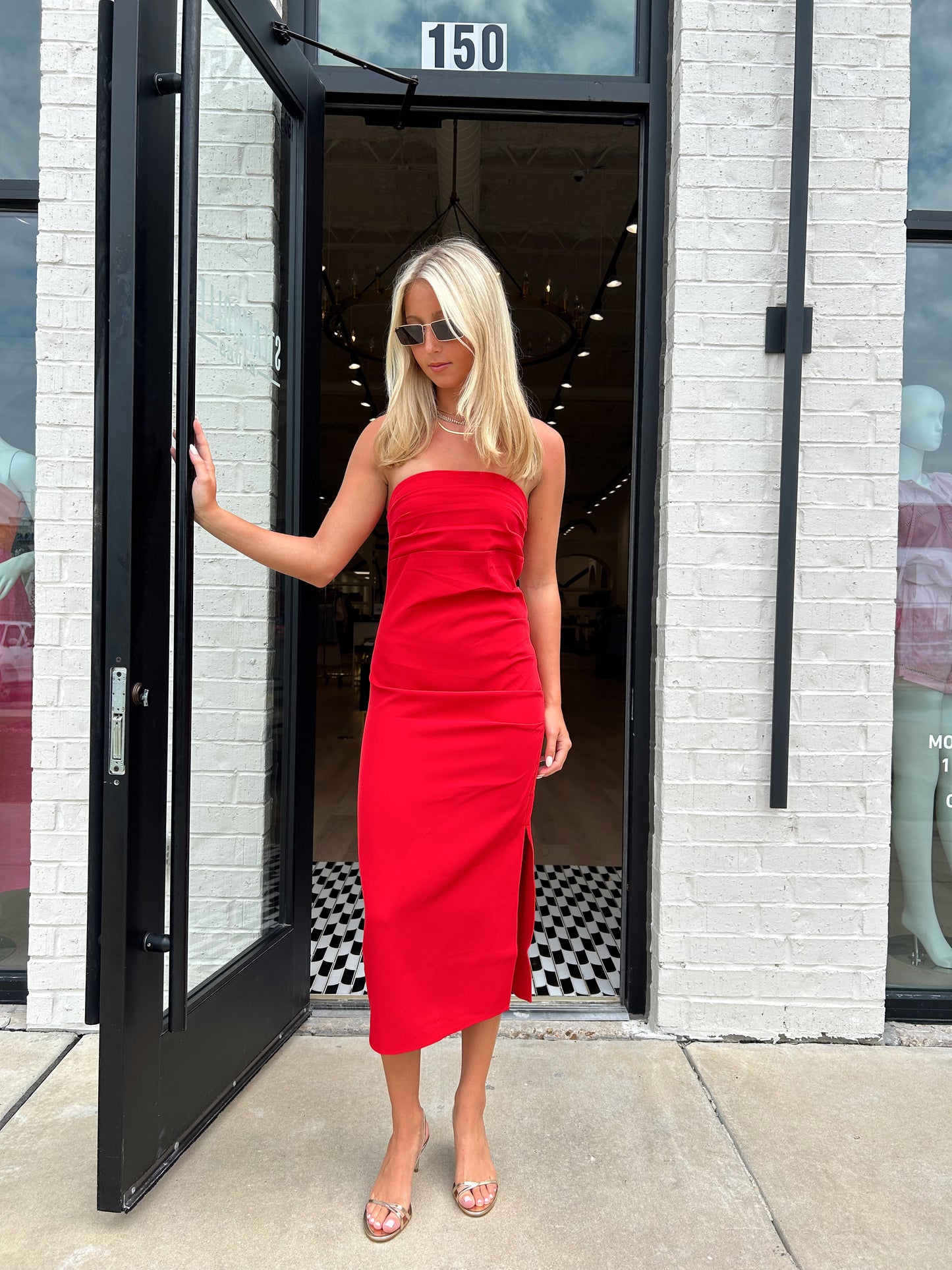 NAOMI STRAPLESS DRESS