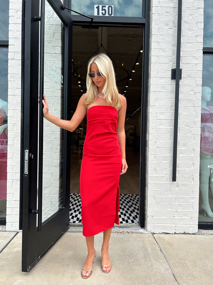 NAOMI STRAPLESS DRESS