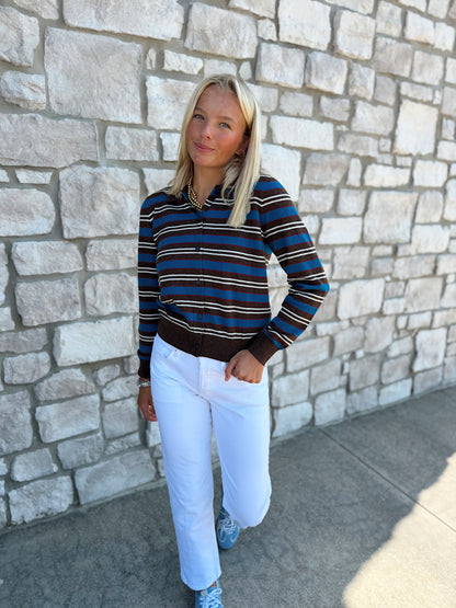 LYVIA LONG SLEEVE POLO CARDIGAN