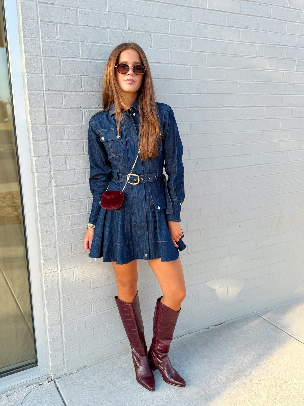 FER DENIM MINI DRESS