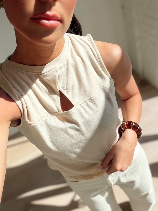 ARID CUTOUT KNIT TANK