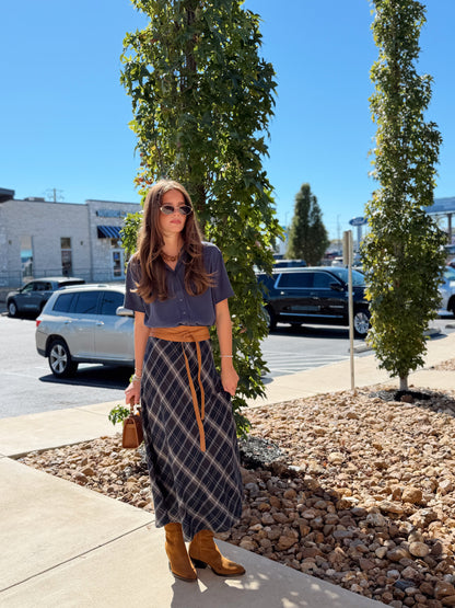 CREST VIEW PLAID SKIRT