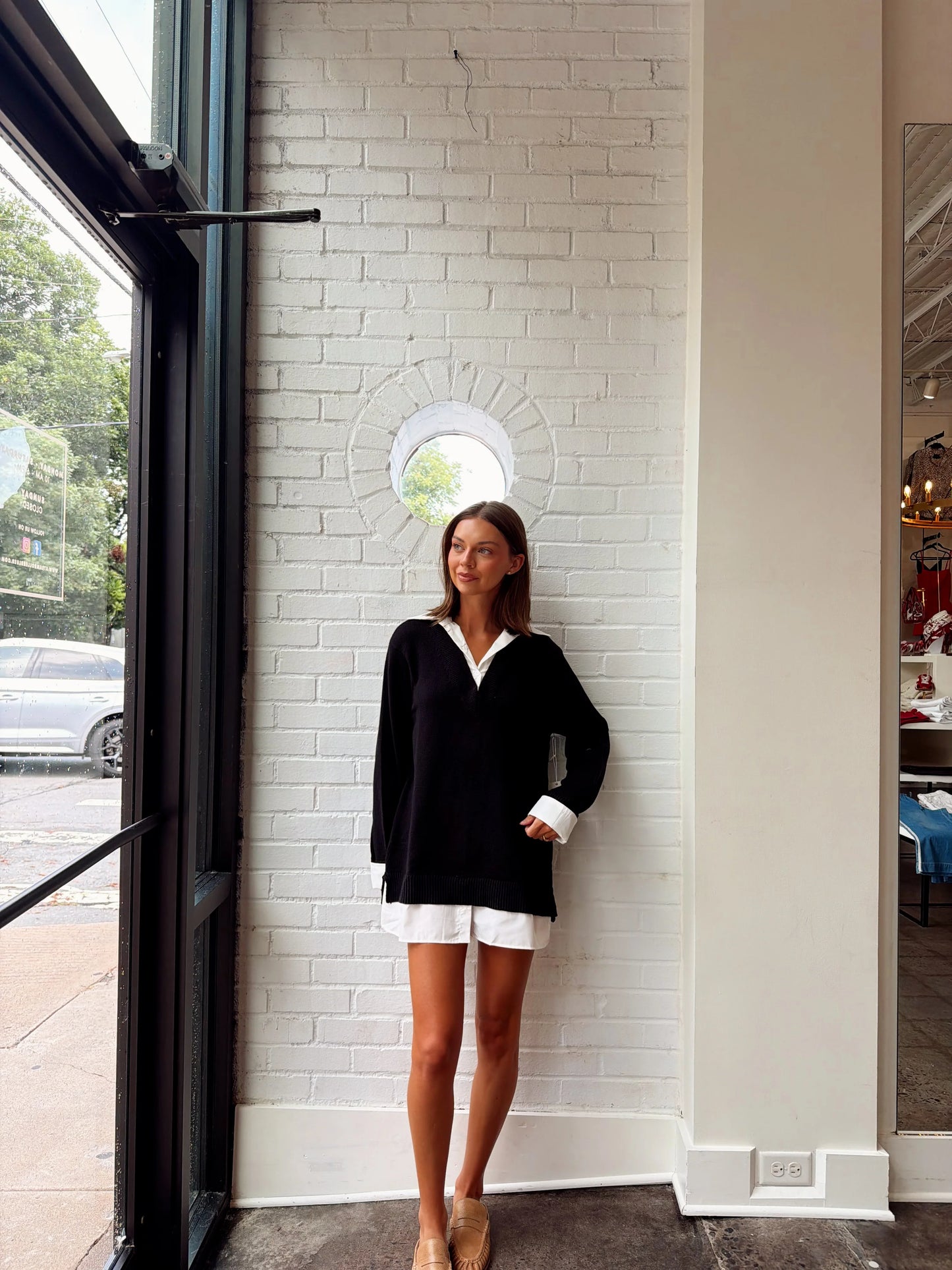 LYLE COLLARED SWEATER DRESS