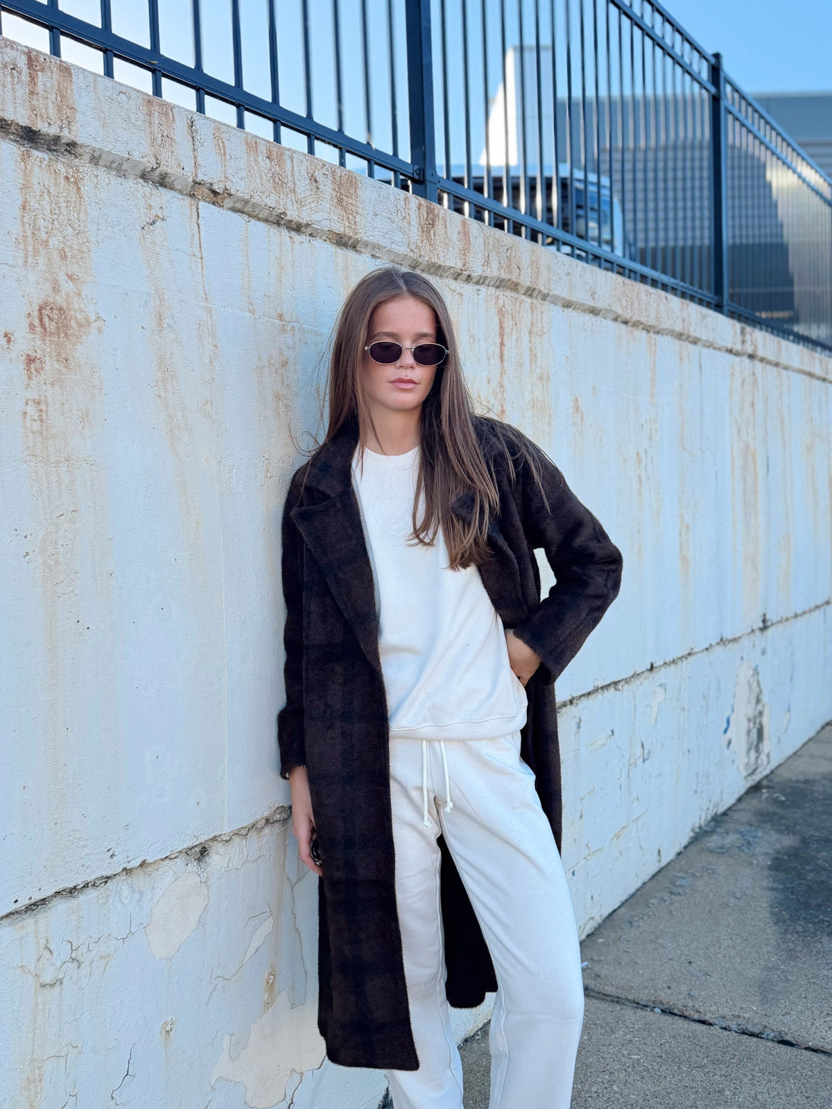 CROSBY PLAID COCOON COAT