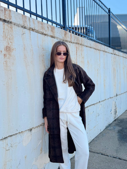 CROSBY PLAID COCOON COAT