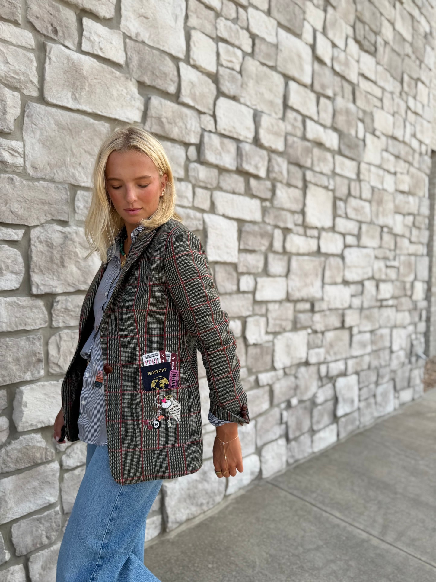 GREEN WELSH PLAID JACKET