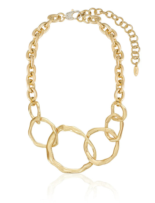 INTERLOCK GOLD CHAIN NECKLACE