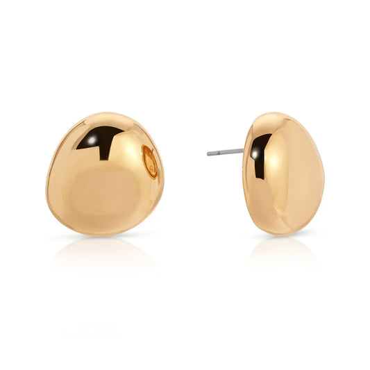 POLISHED PEBBLE STUD EARRINGS