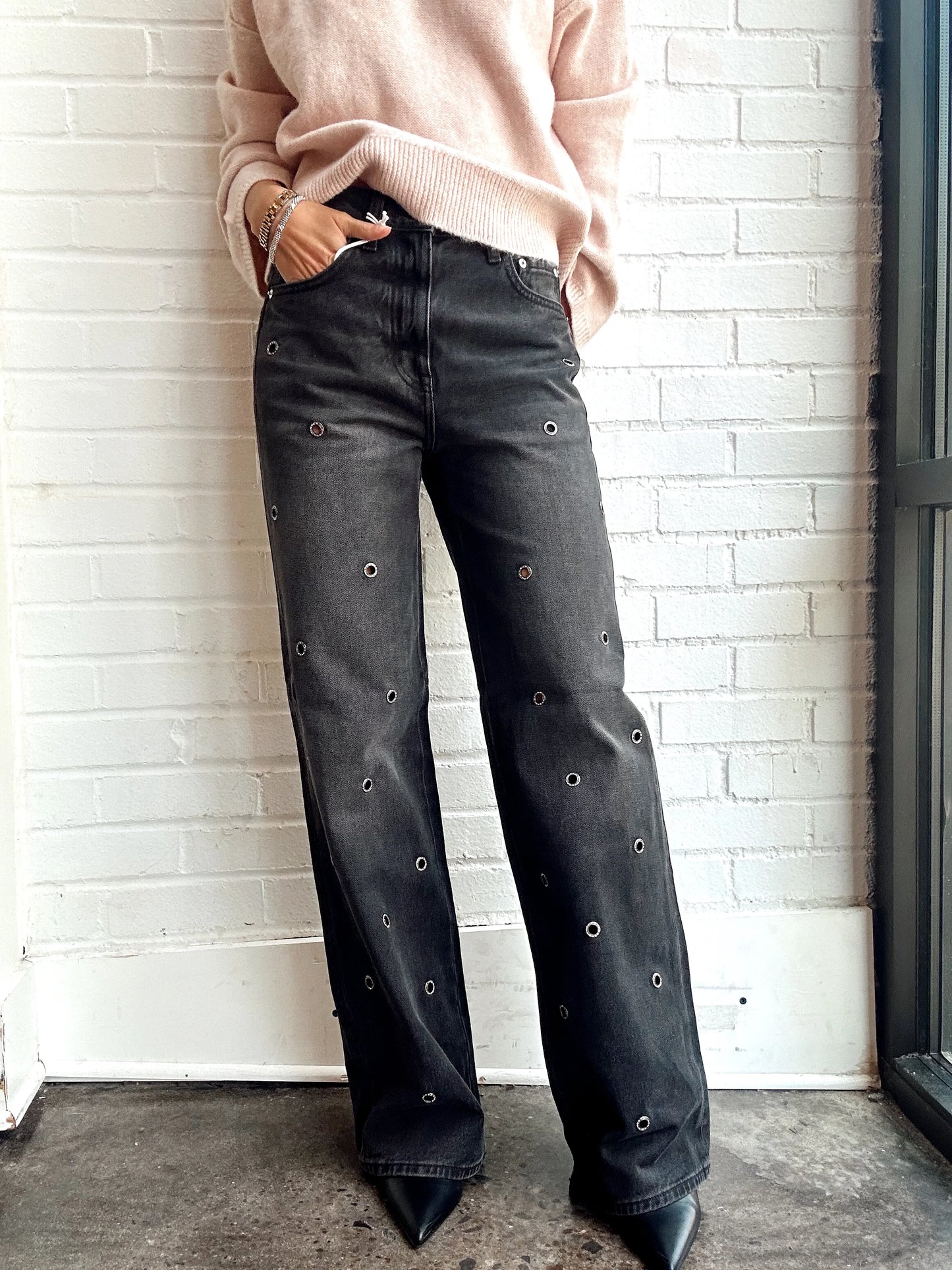 HENDRIX HIGH RISE BAGGY- GLAMOUR