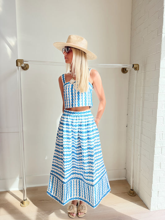 STRUCTURED TAFFETA MIDI SKIRT