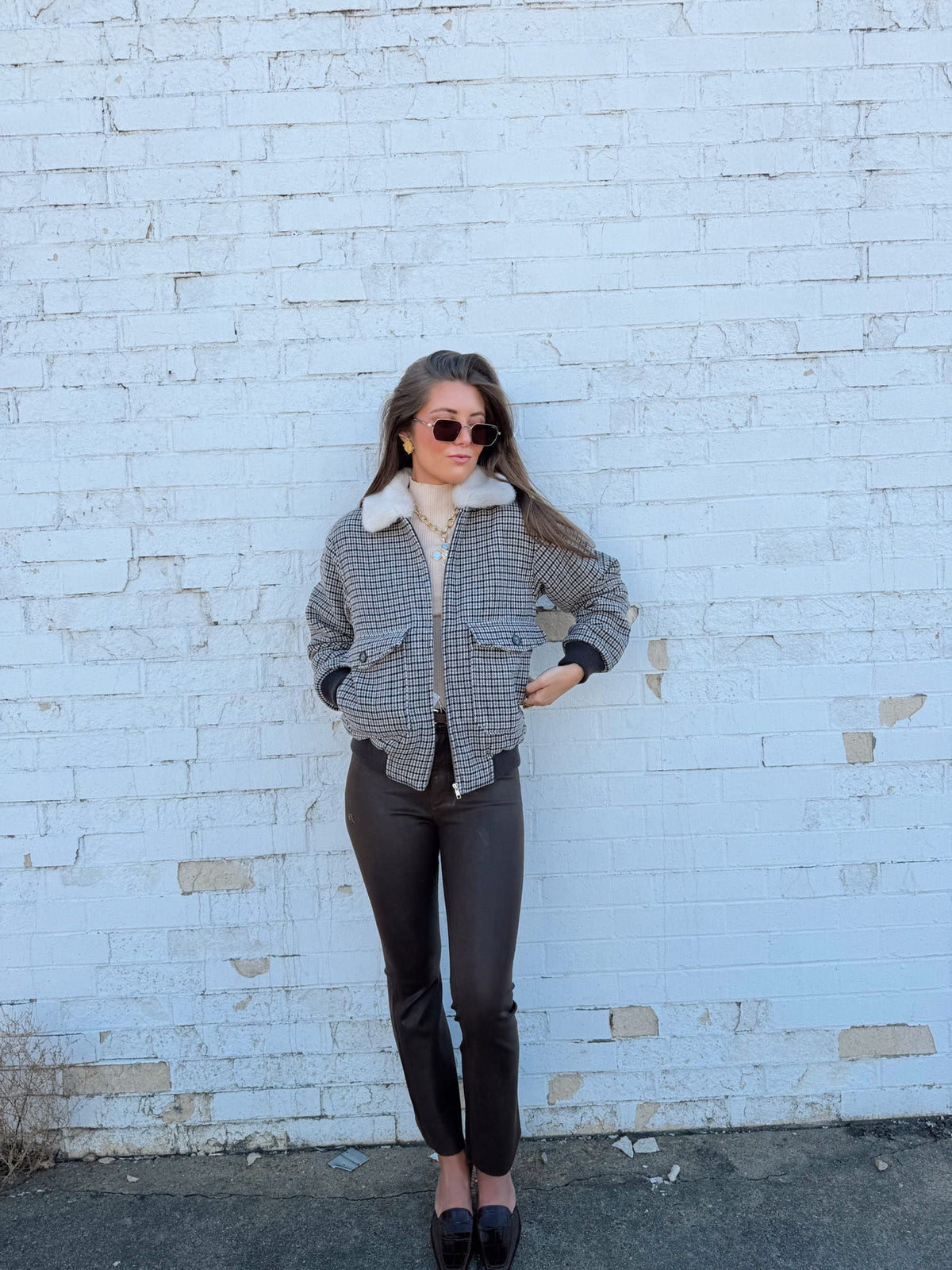 TAVI PLAID BOMBER JACKET