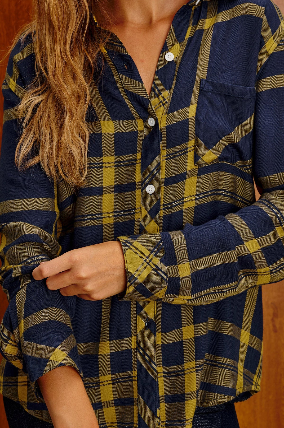 HUNTER PLAID BUTTON UP