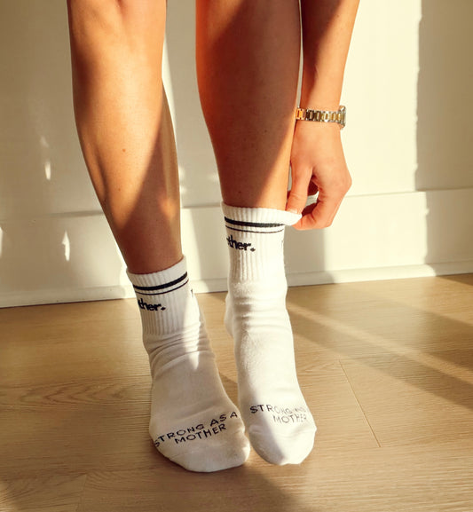MOTHER HALF CREW STRIPED SOCKS