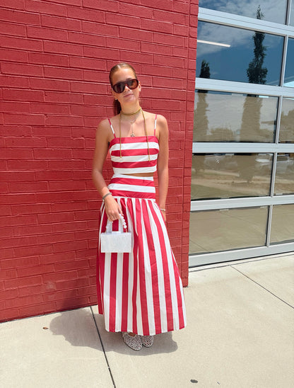 STRIPED CROP CAMI TOP