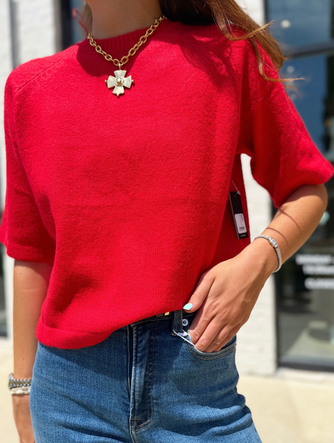 ULLA RAGLAN SLEEVE CREW NECK PULL