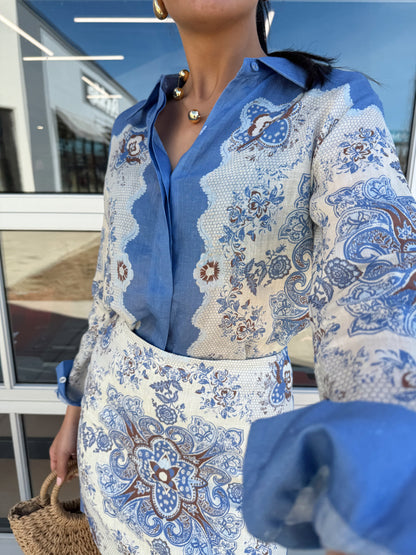 ANTOINETTE PRINT BLOUSE