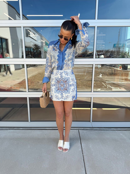 ANTOINETTE PRINT BLOUSE