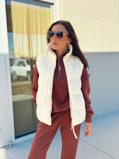 IRINA CABLE KNIT GILET