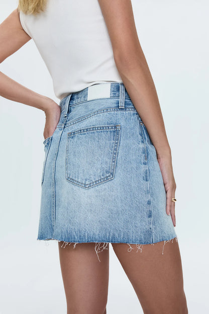 KAT HIGH RISE DENIM SKIRT- ACADEMIA