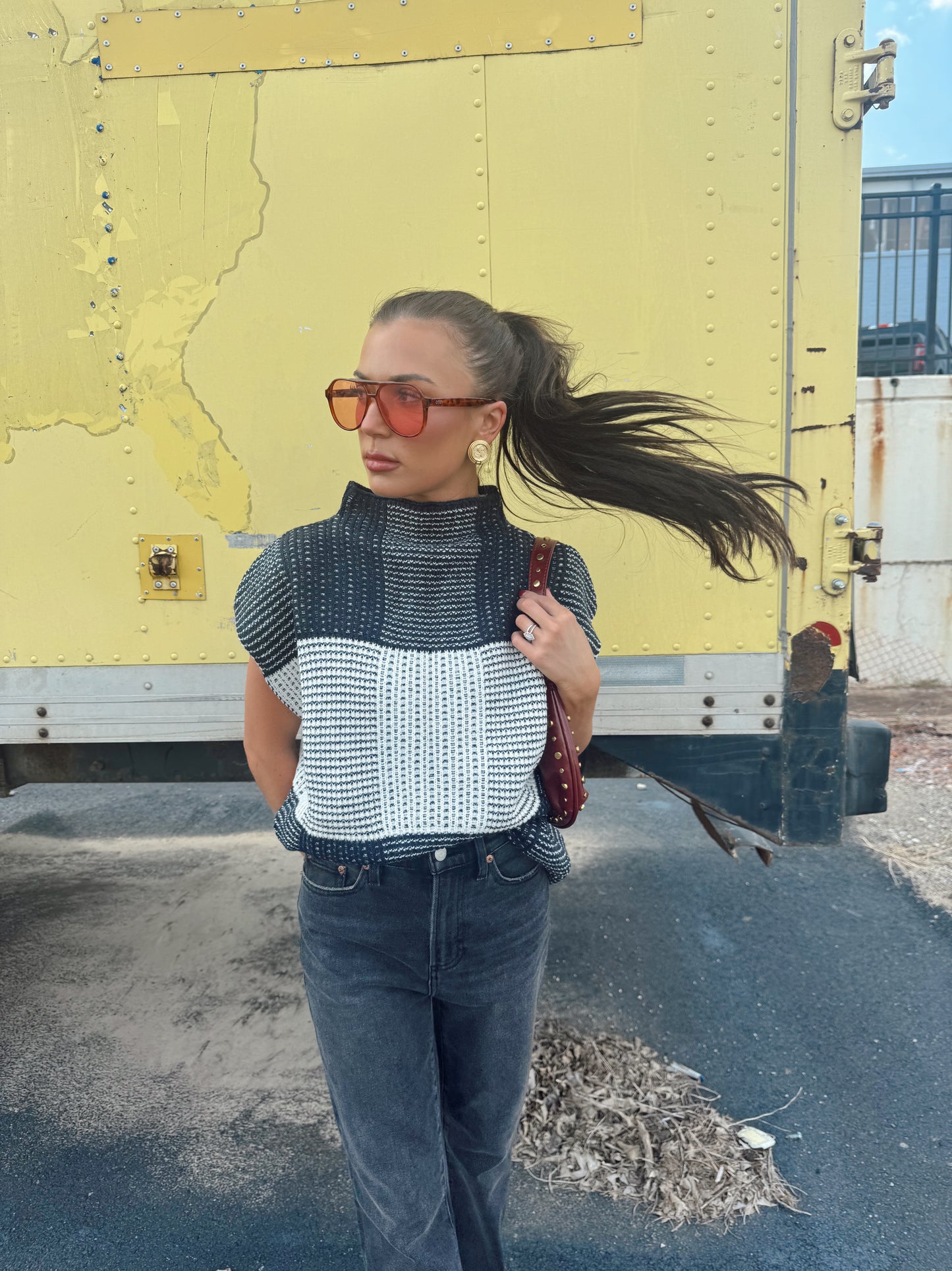 HIGH NECK SWEATER TOP