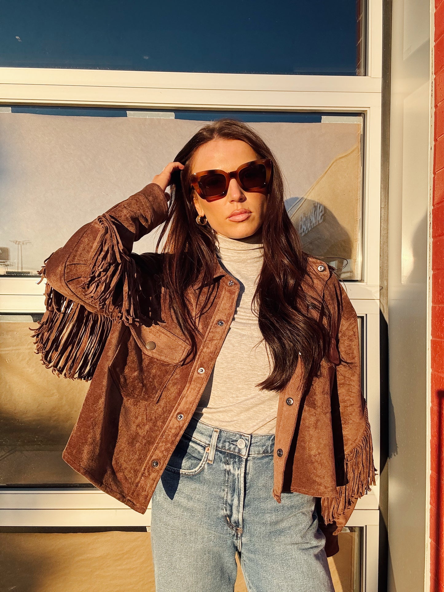 HOT COCOA FRINGE JACKET