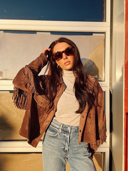 HOT COCOA FRINGE JACKET