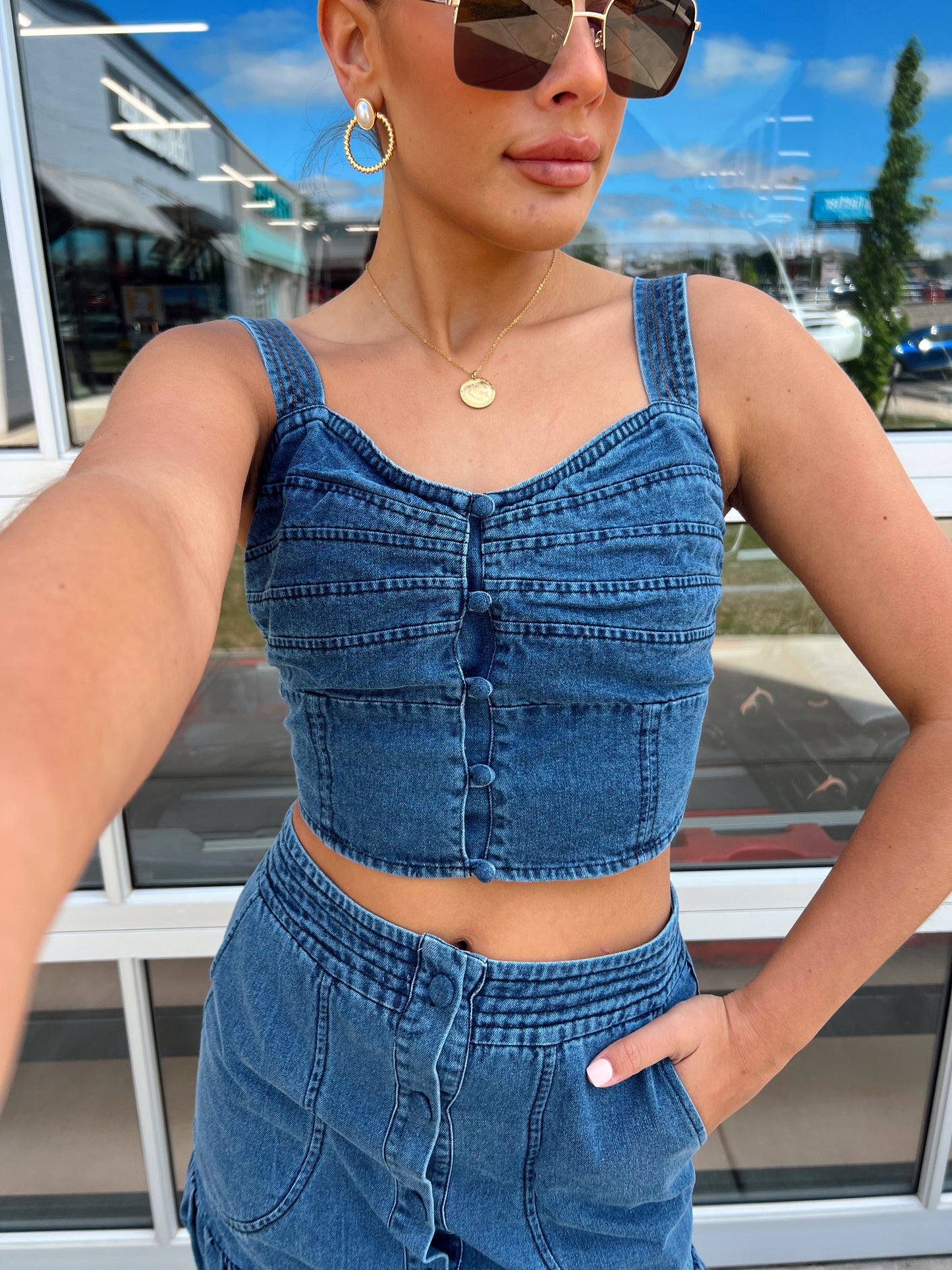 DENIM MARK TOP