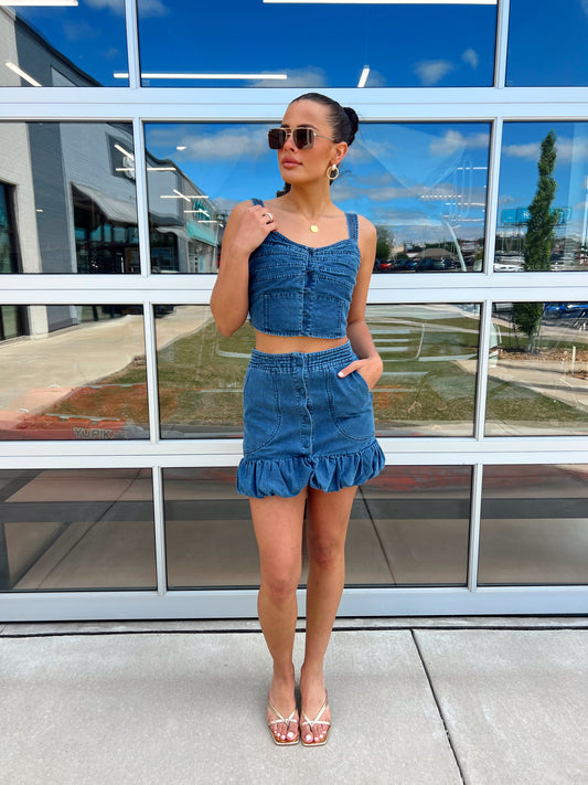 DENIM CORFU SKIRT