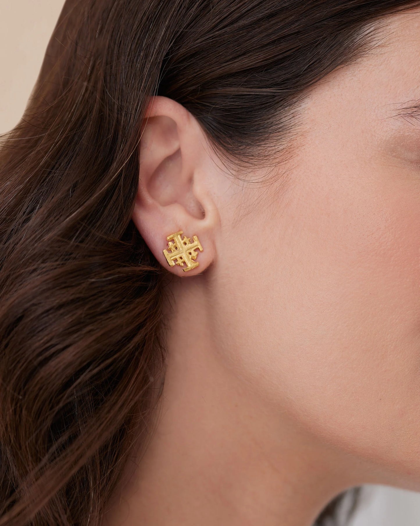 JERUSALEM CROSS STUDS