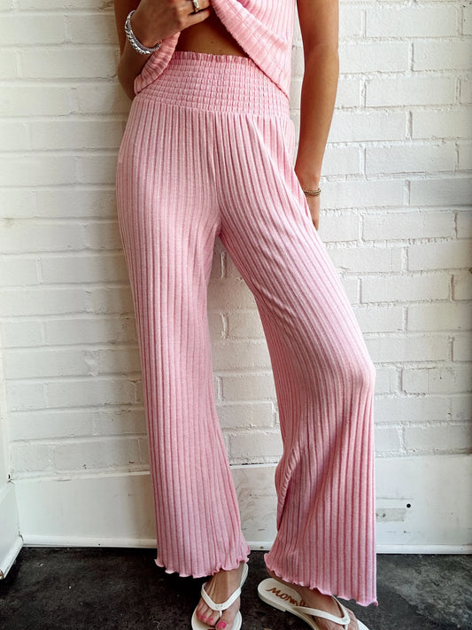 DAWN SMOCKED RIB PANT