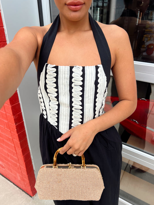 FERNANDA HALTER NECK MIDI DRESS