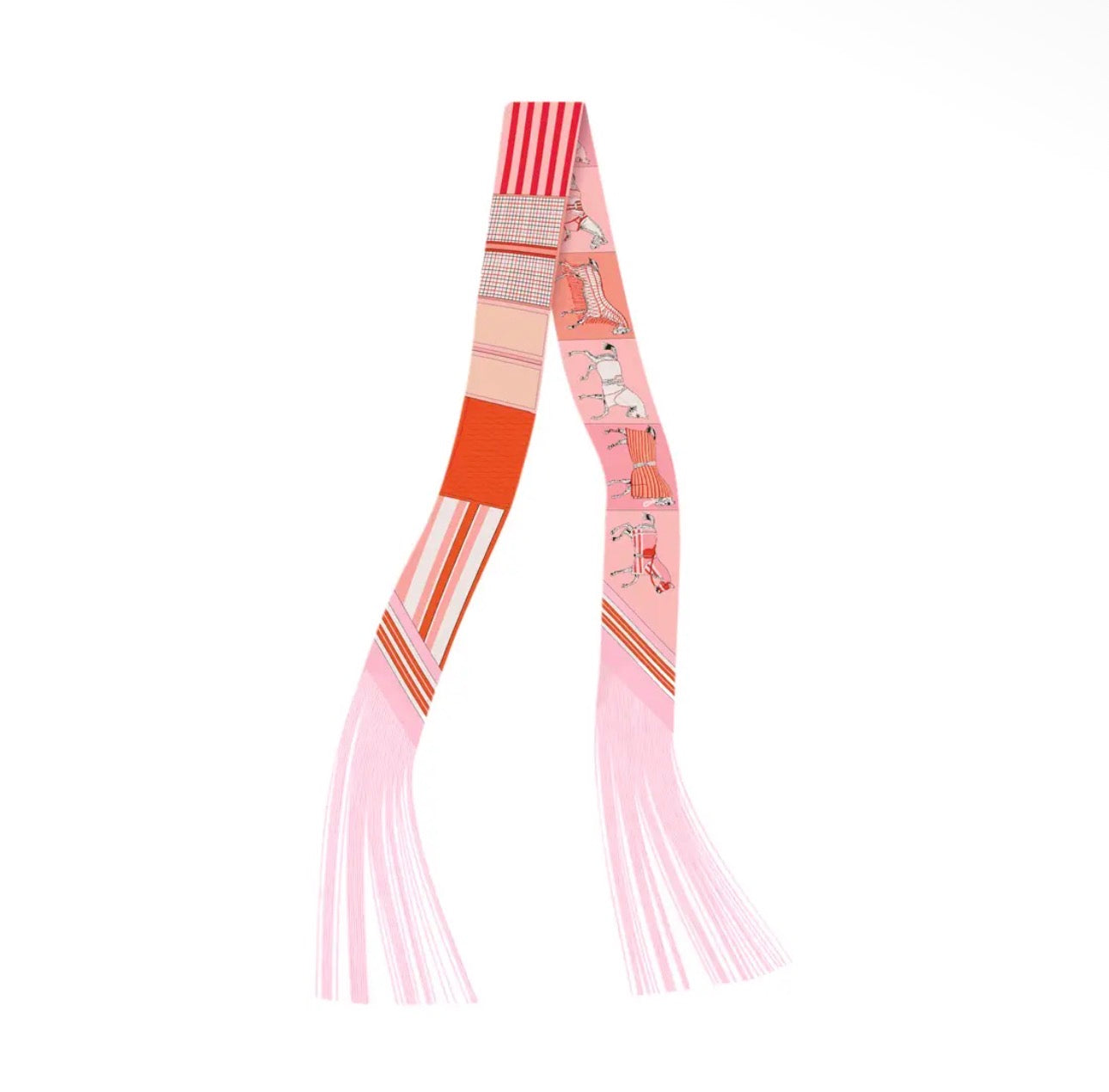 FRILLY SCARF WITH FRINGE- N